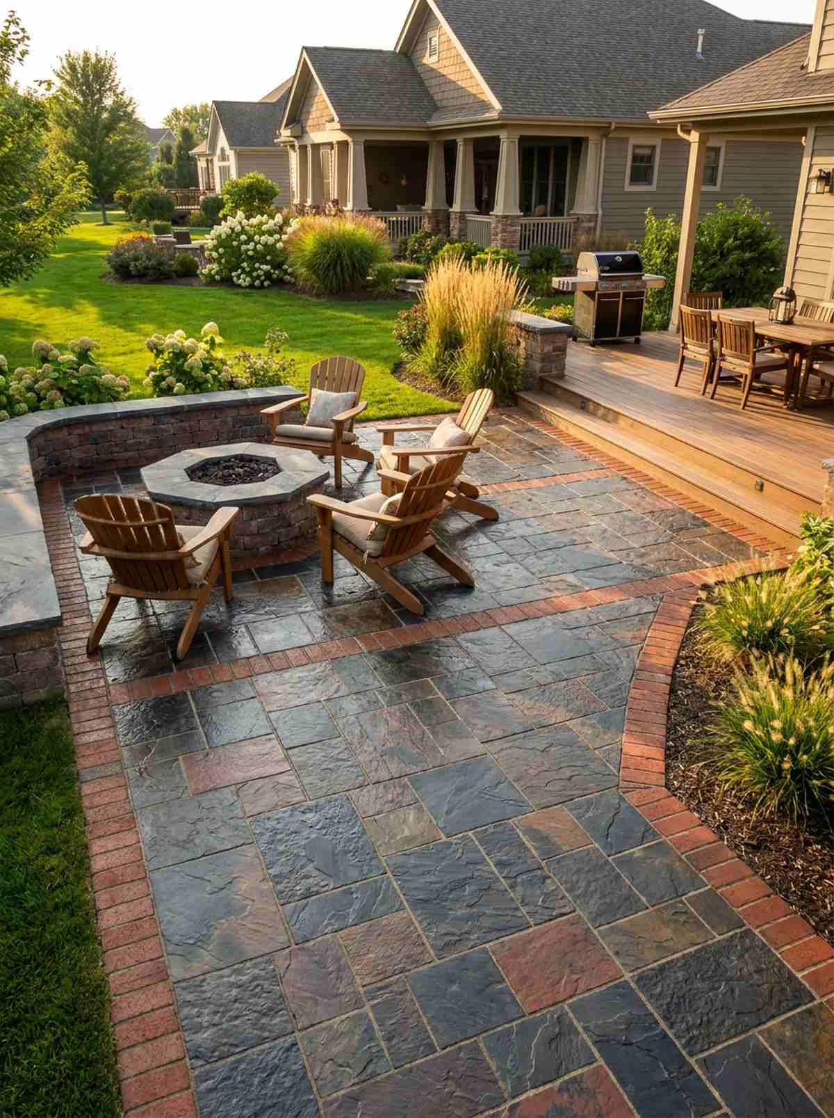 mixed material pavers