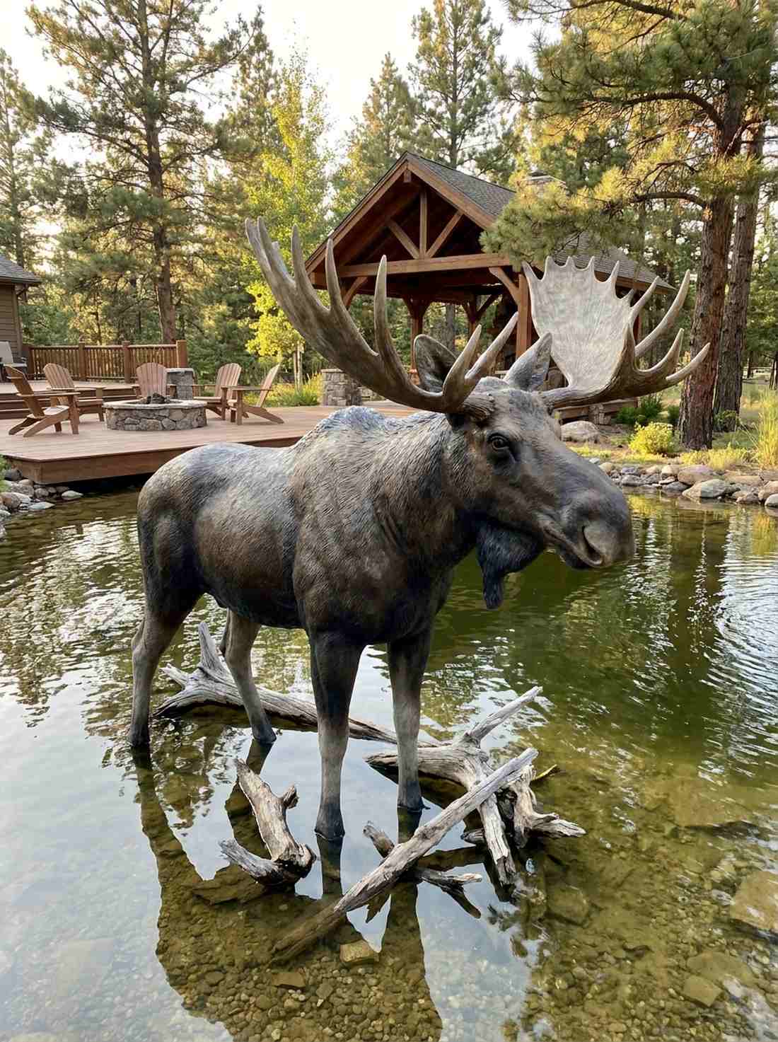 moose in water