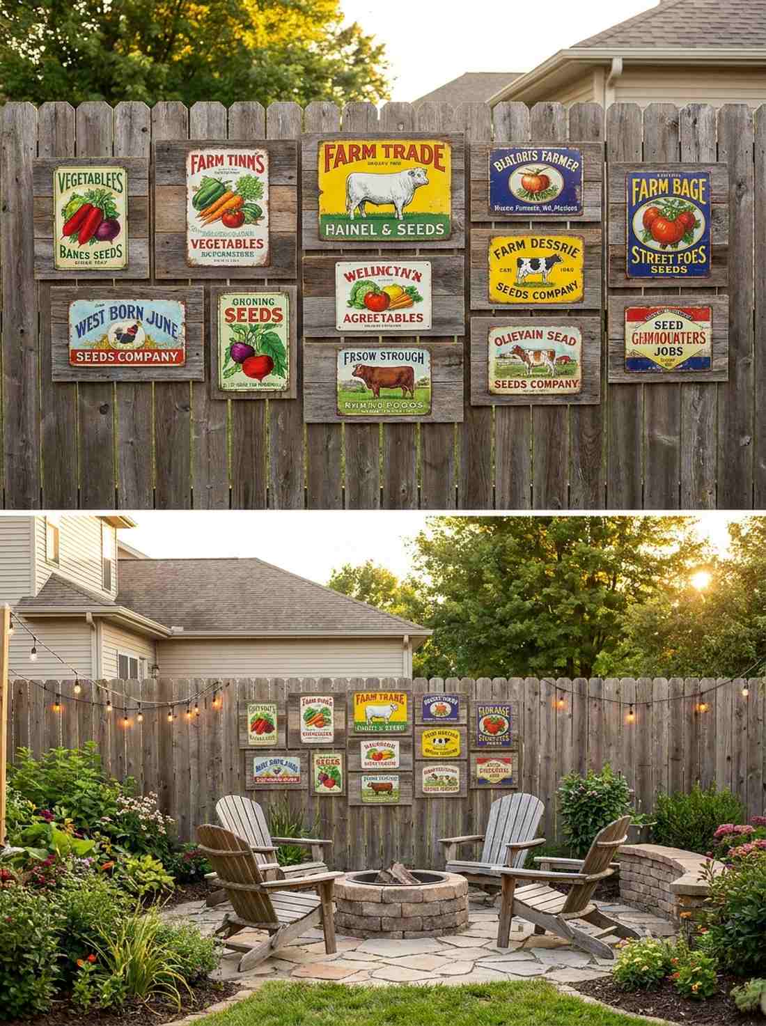 retro garden sign collection