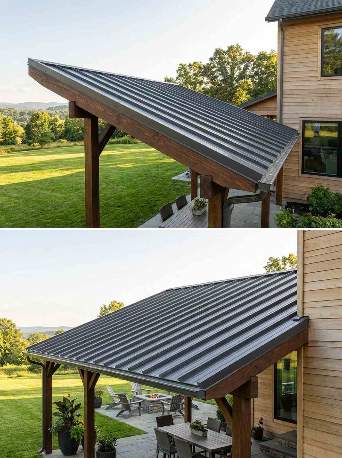 shed roof single slope pergola