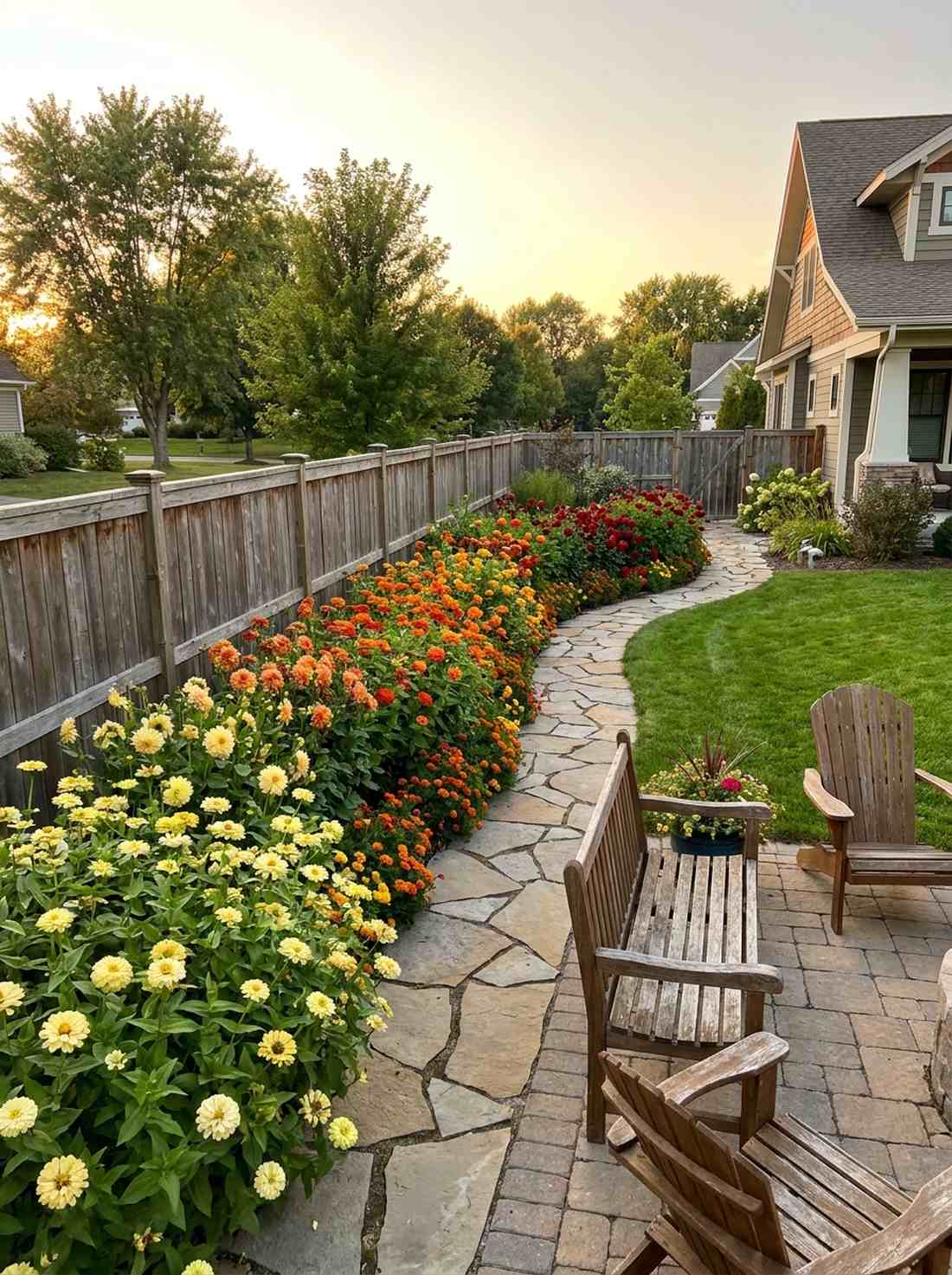 sunset gradient planting