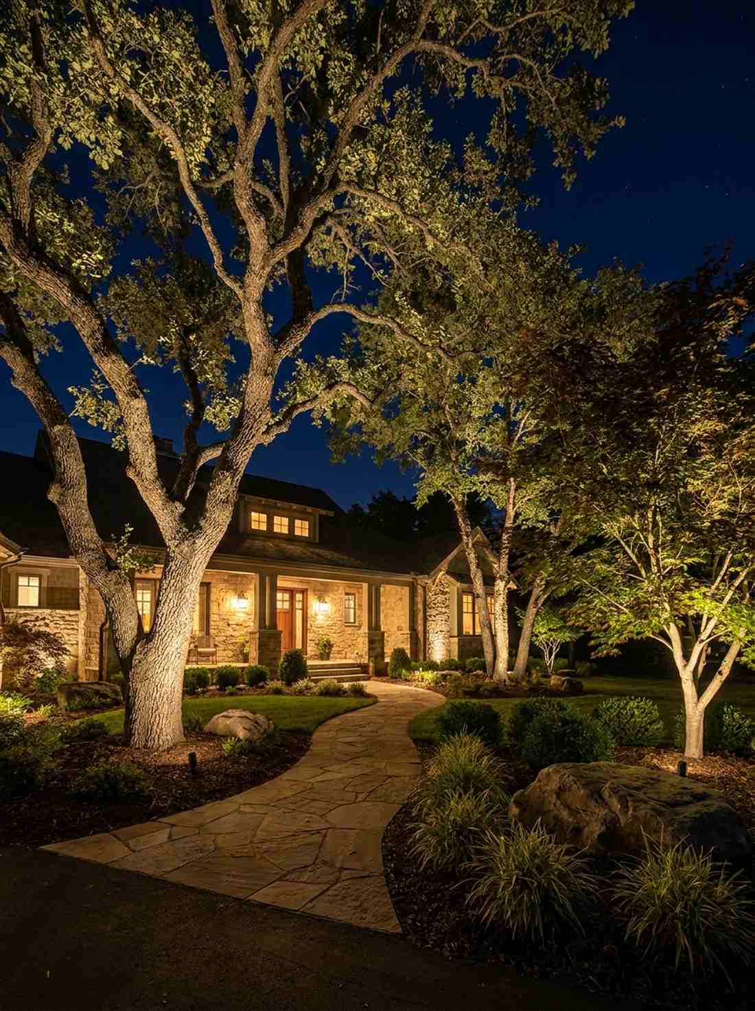 uplighting specimen trees