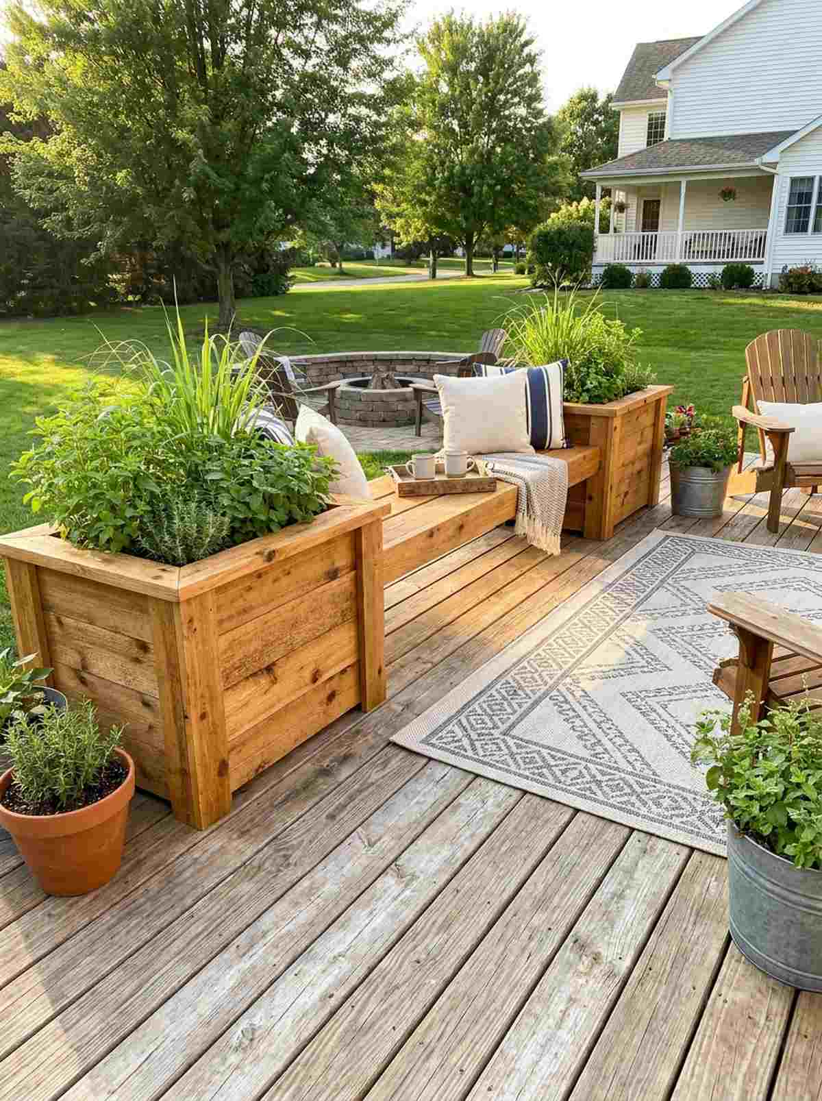 planter bench combination units