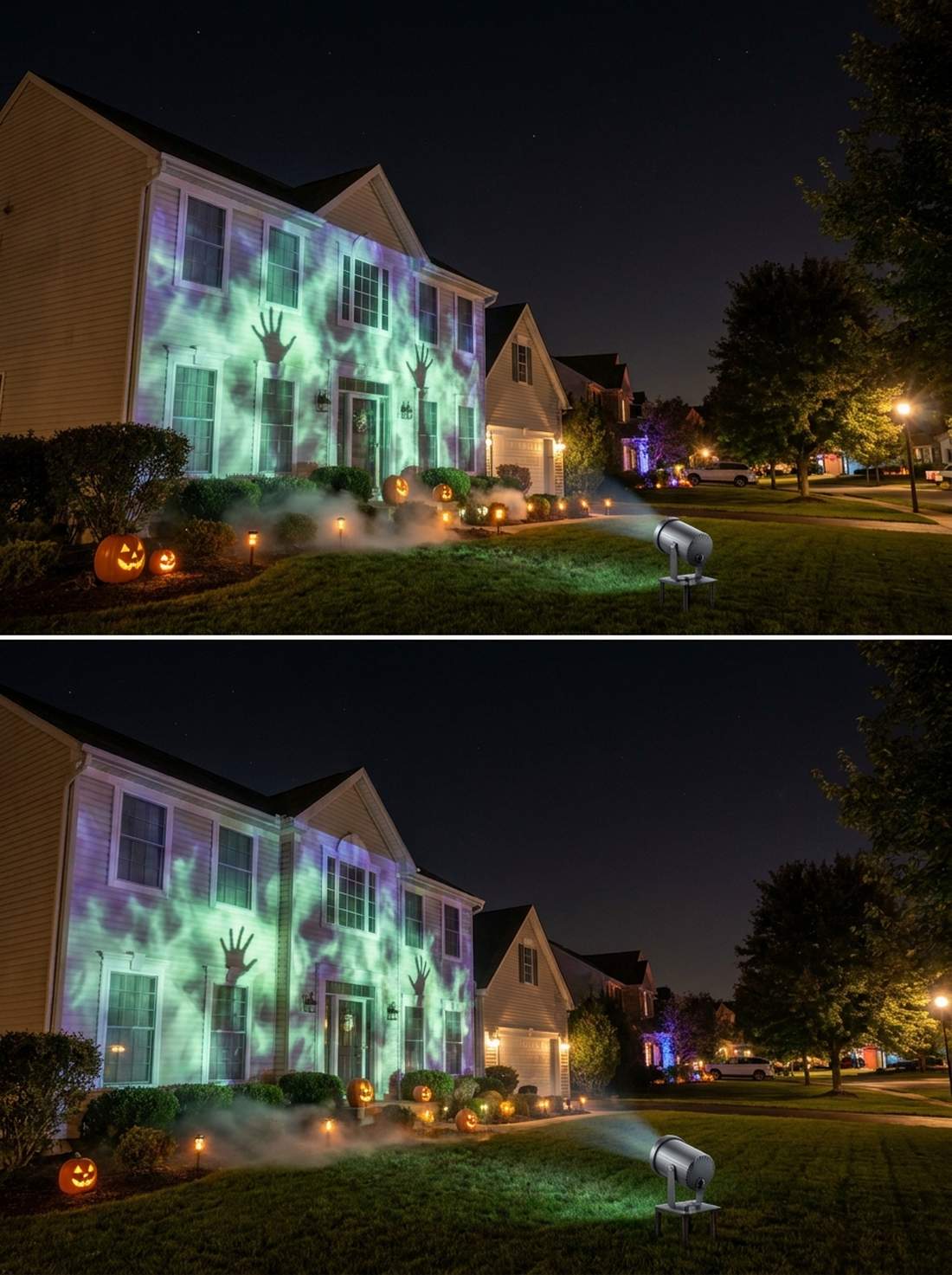 projection mapping on house facade