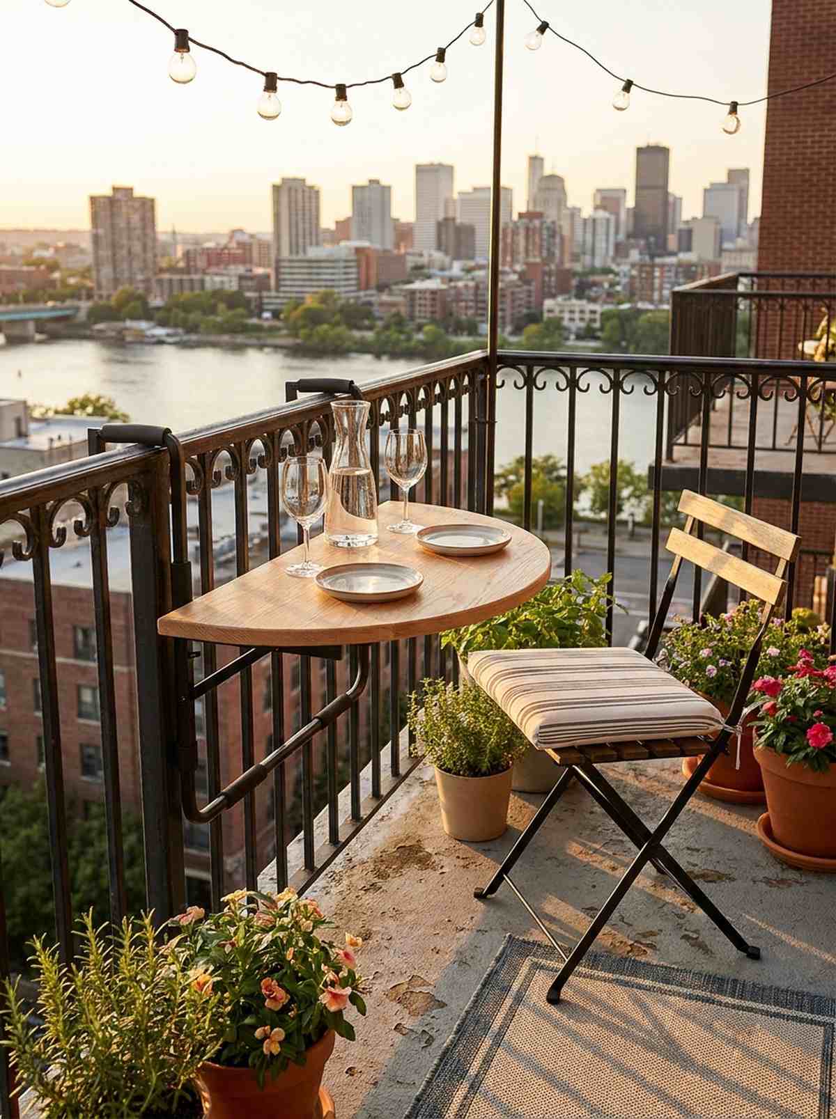 rail hanging table