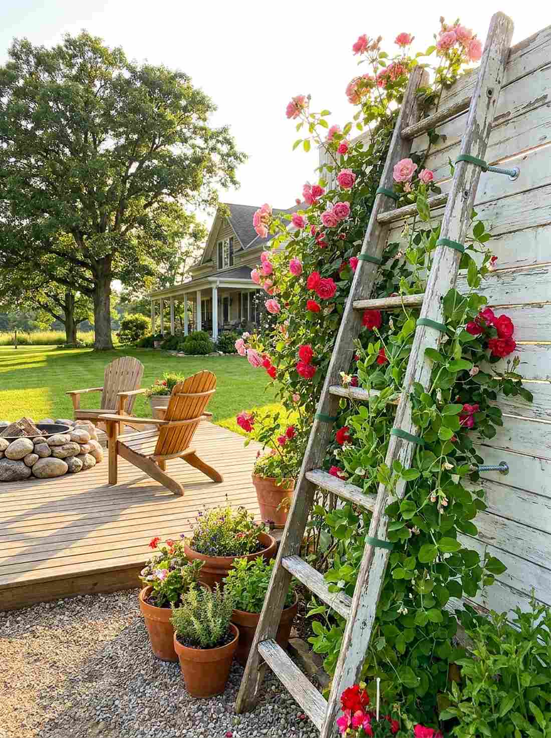 ladder trellis plant support