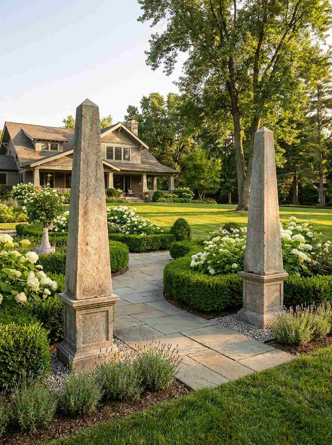 stone obelisk markers
