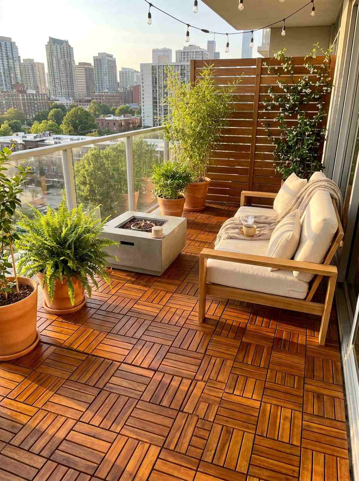 wooden deck tiles