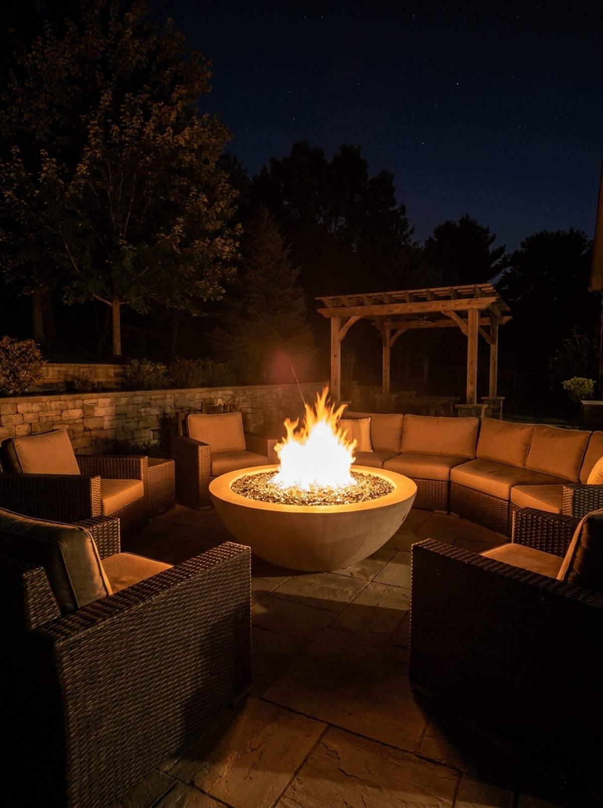 fire feature as primary light source
