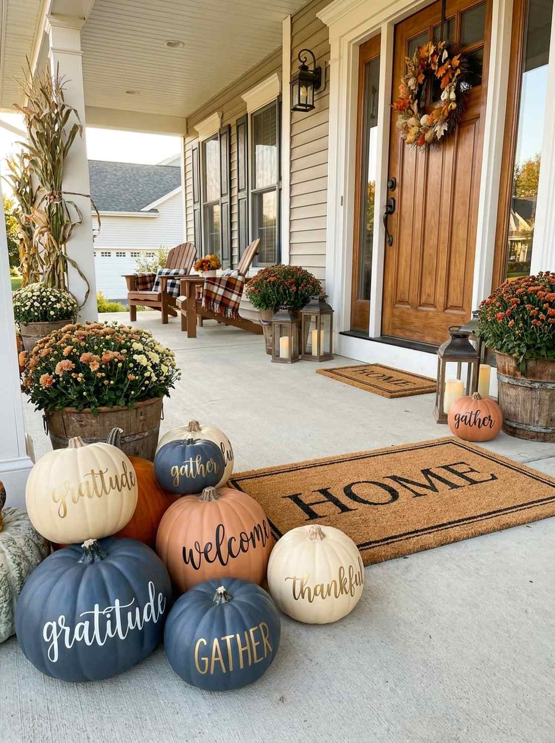gratitude message pumpkins
