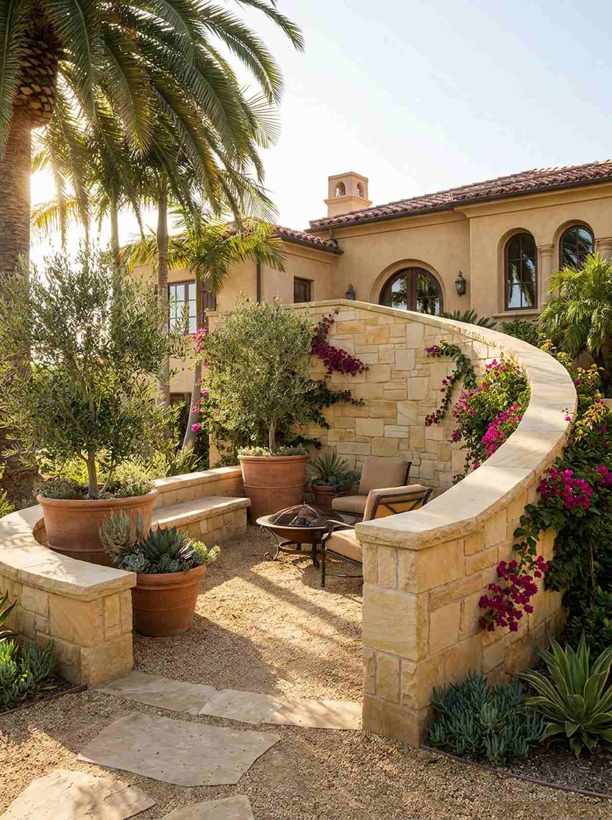 santa barbara sandstone wall