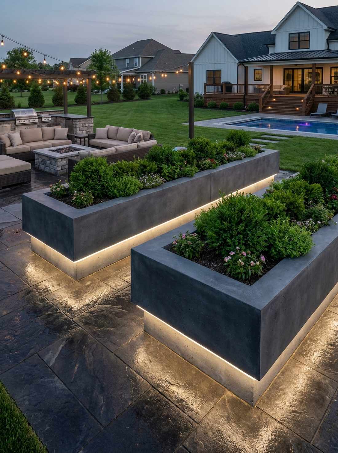 under lit raised beds