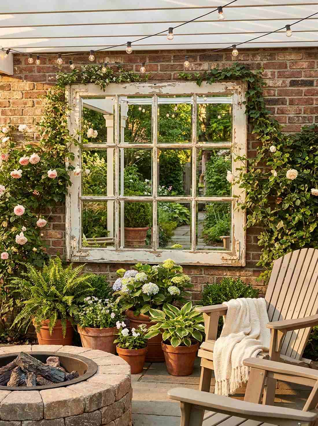 reclaimed window frame mirrors