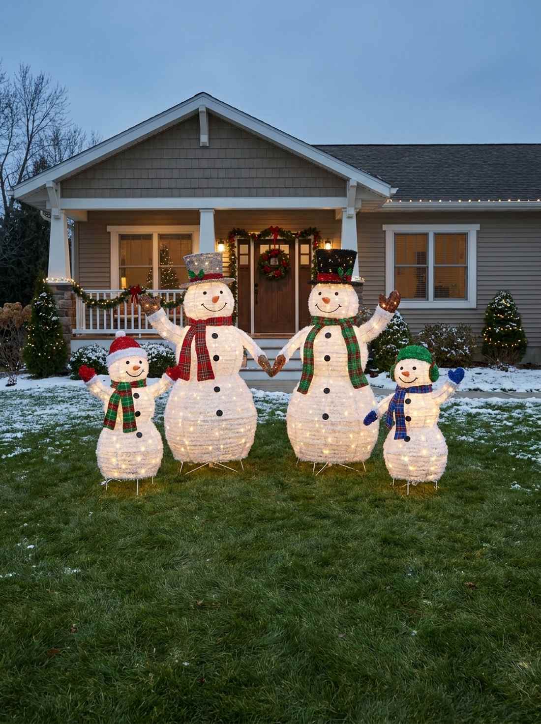 snowman family displays