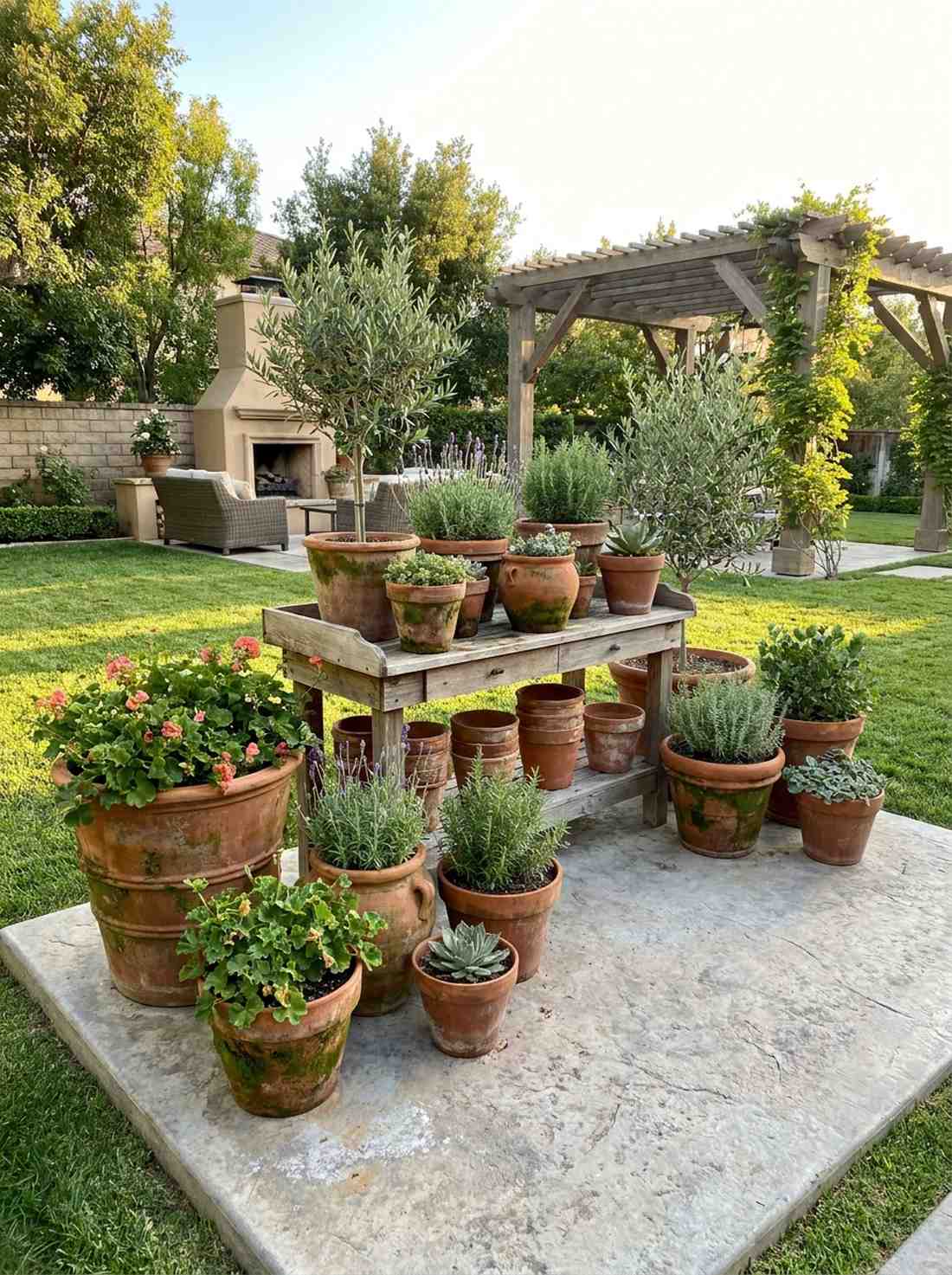 terra cotta pot collection