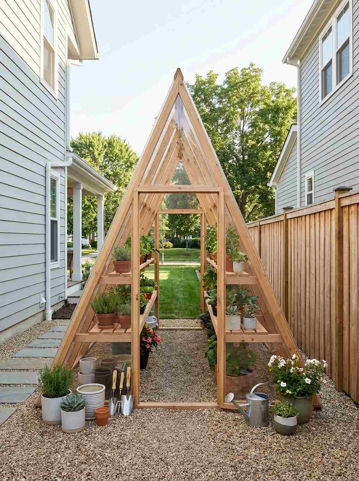 a frame greenhouse