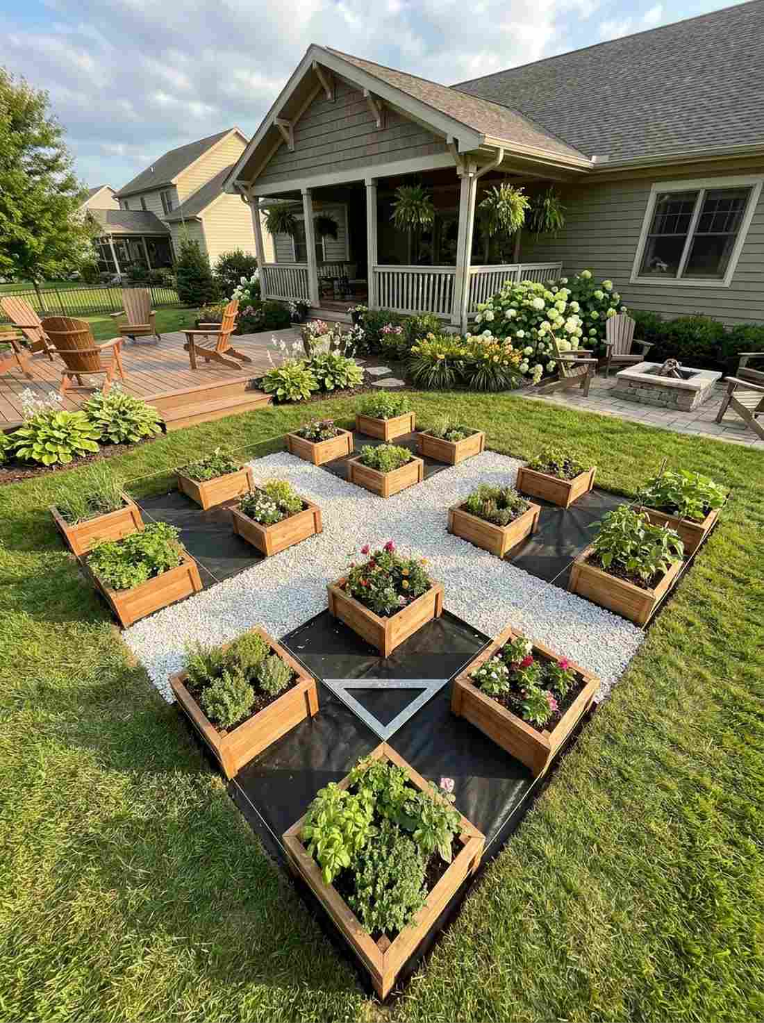 diamond grid arrangement