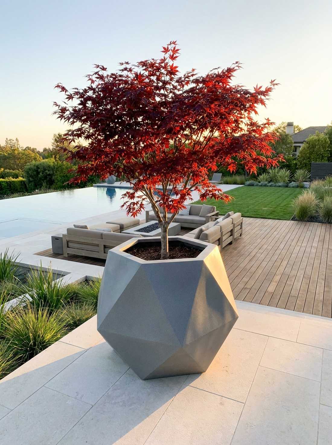 faceted geometric planters