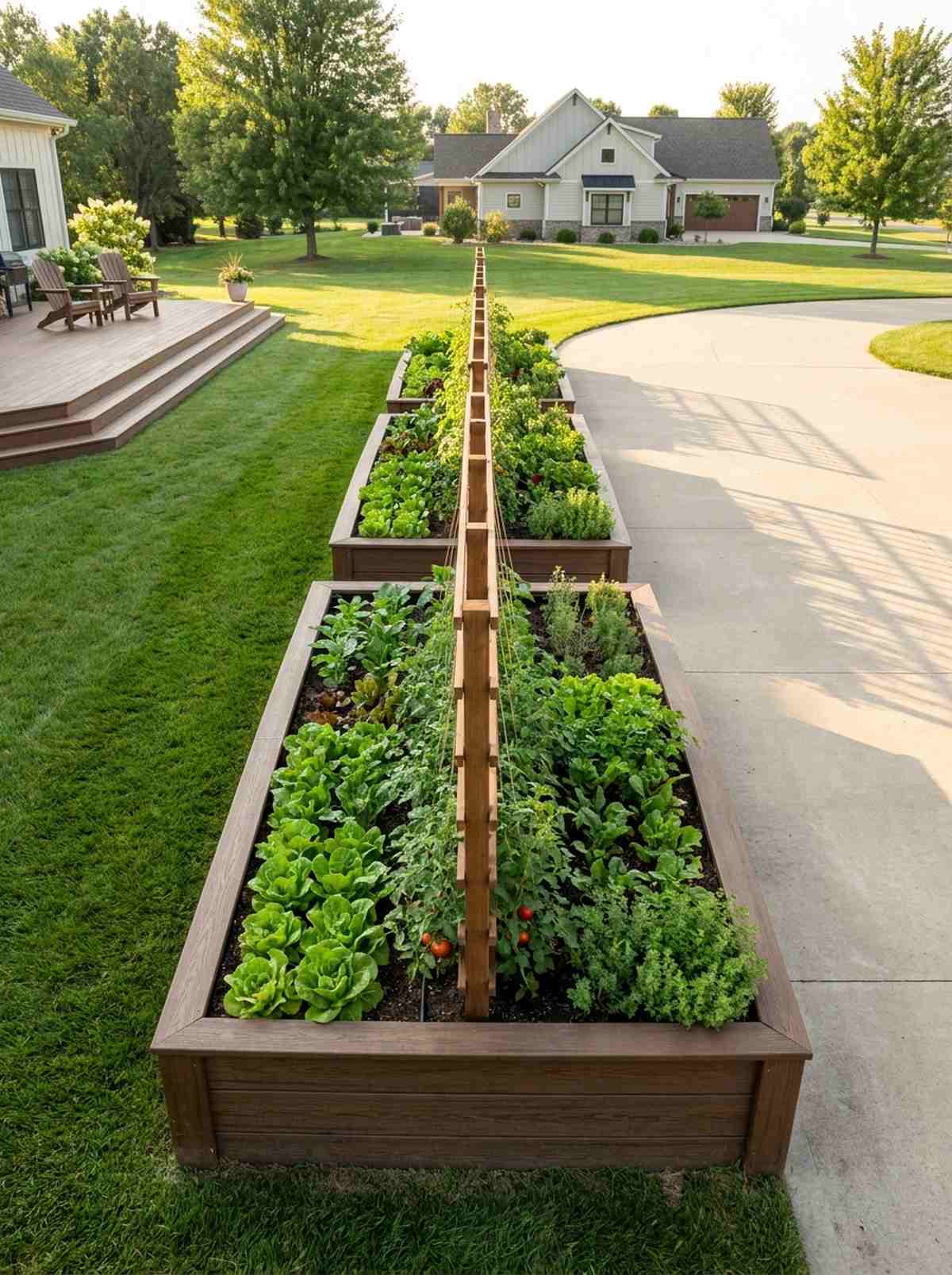 garden trio linear arrangement