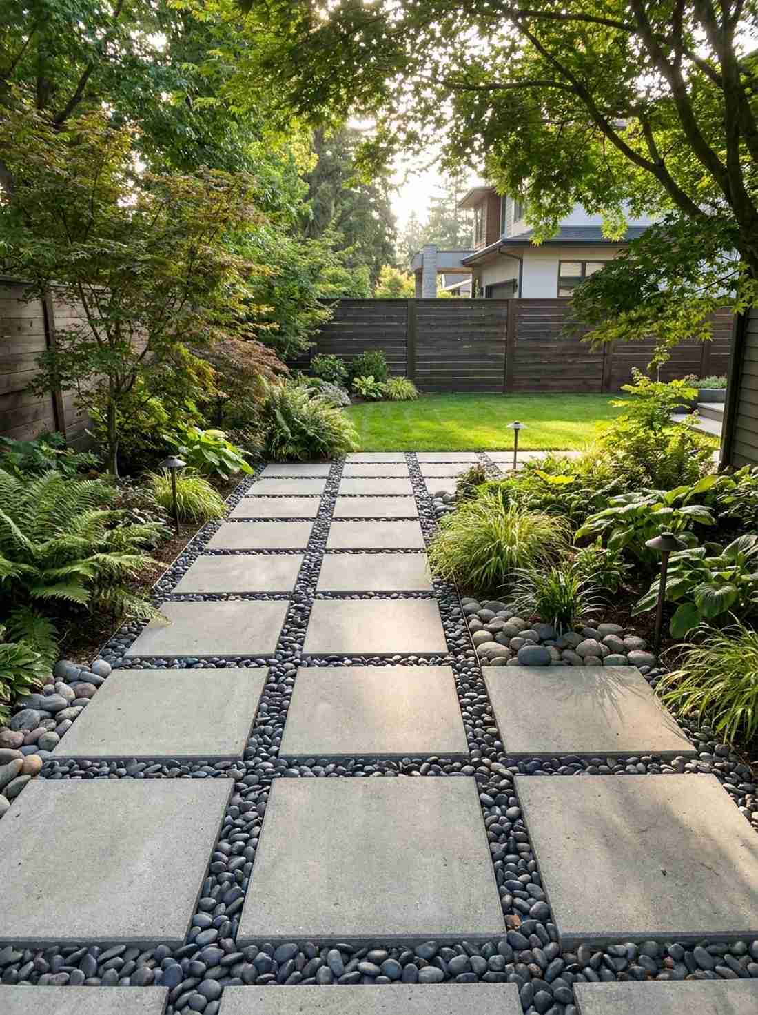 geometric stepping stone paths