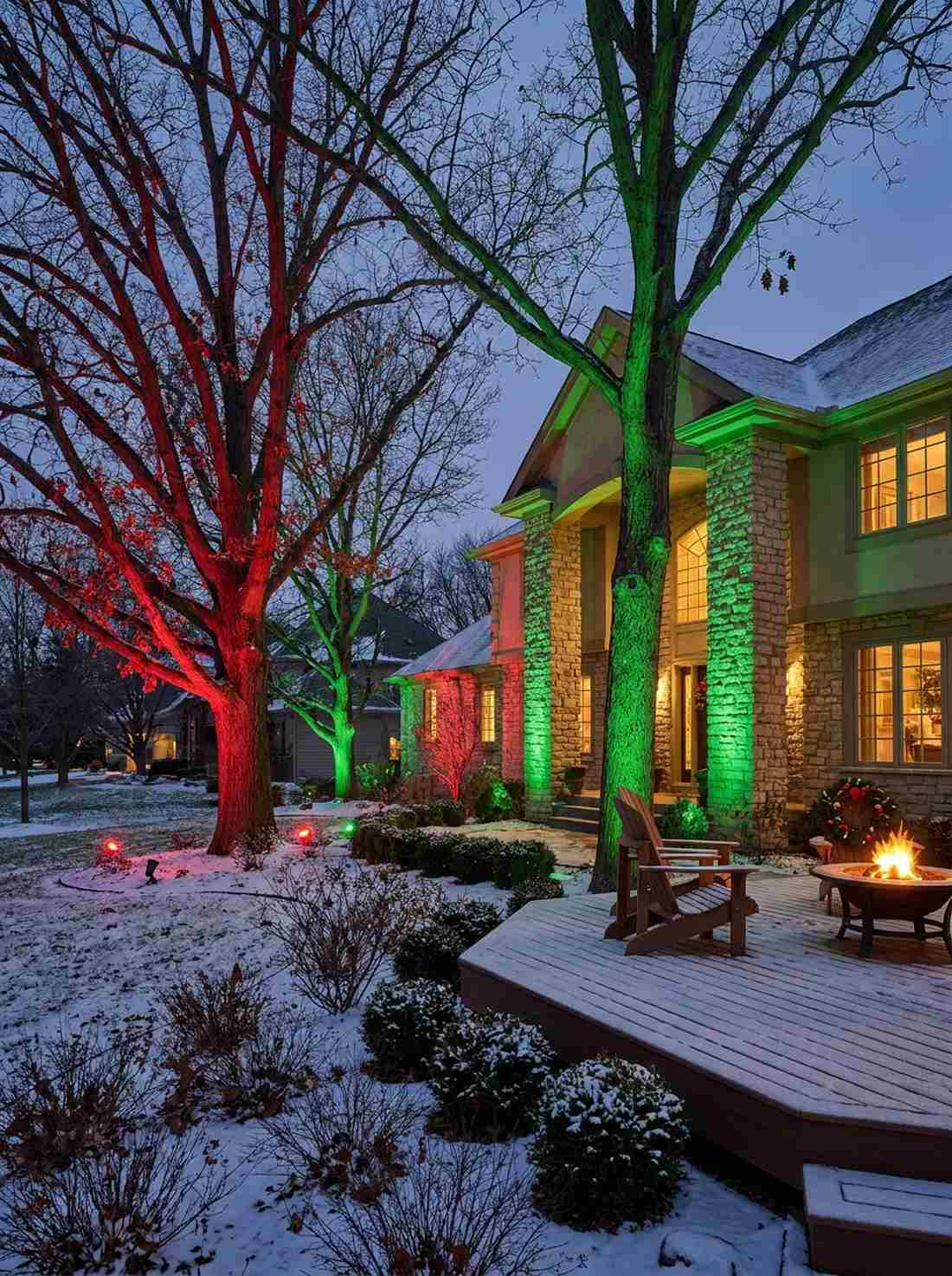 ground level spotlight uplighting