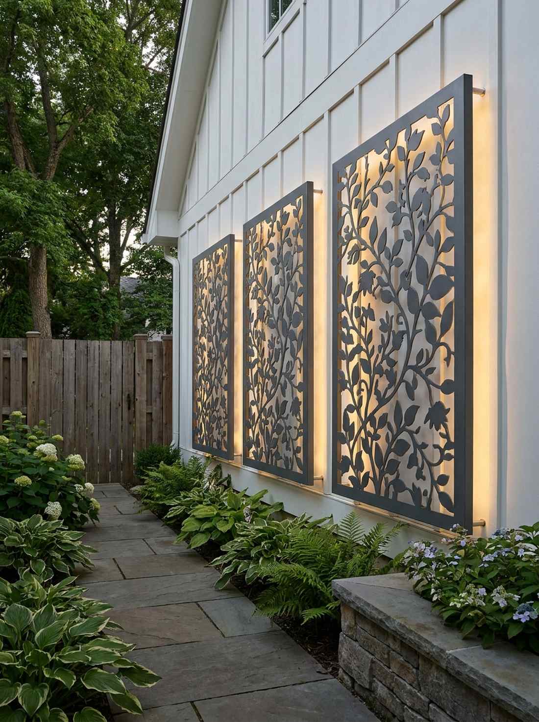 laser cut botanical silhouettes