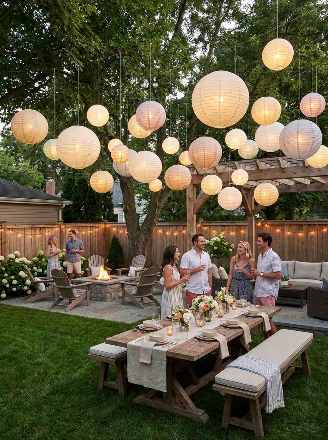 paper globe lanterns
