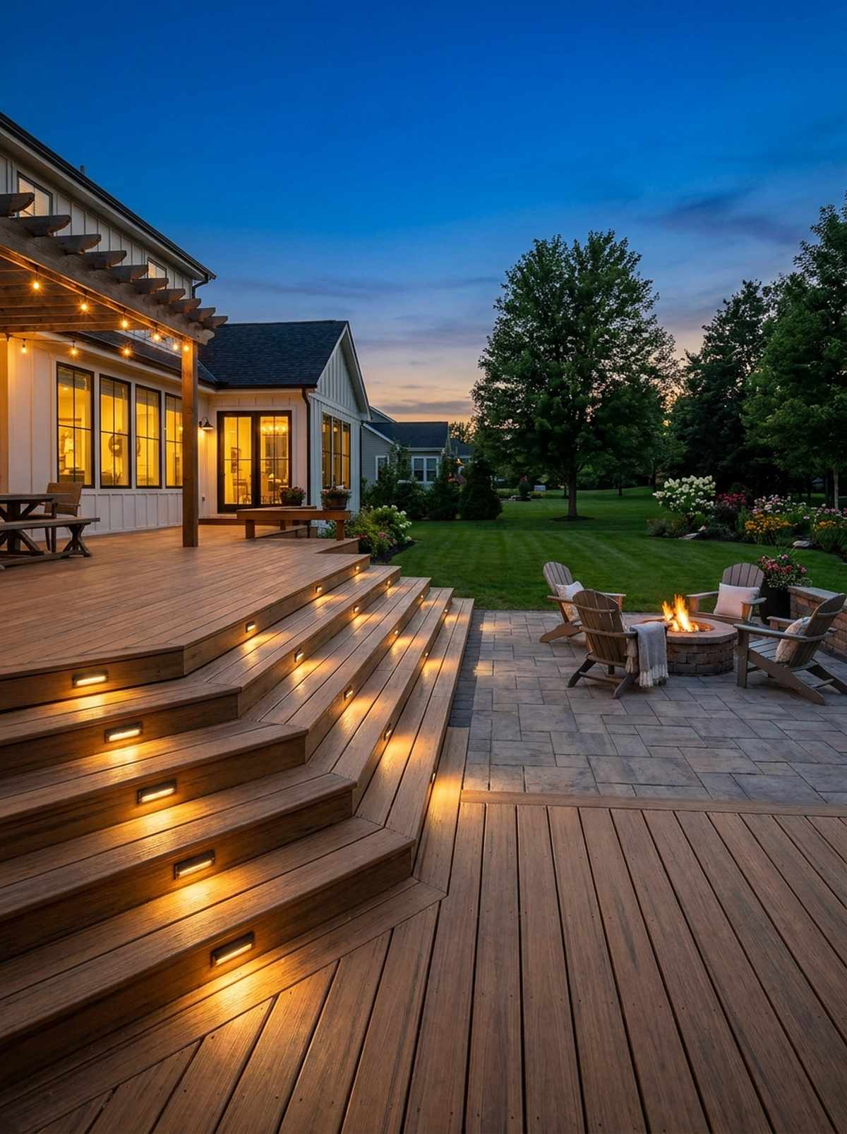 solar deck step lights