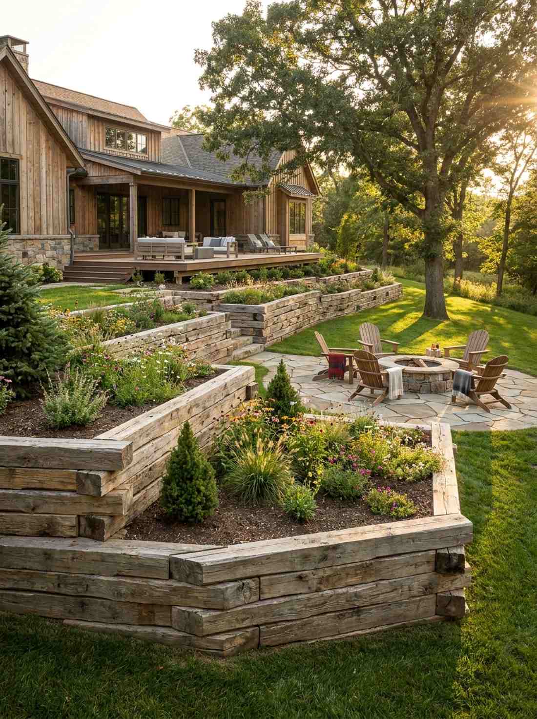 stacked log bed retainers