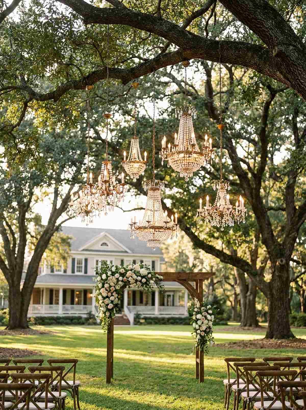 suspended chandelier cluster