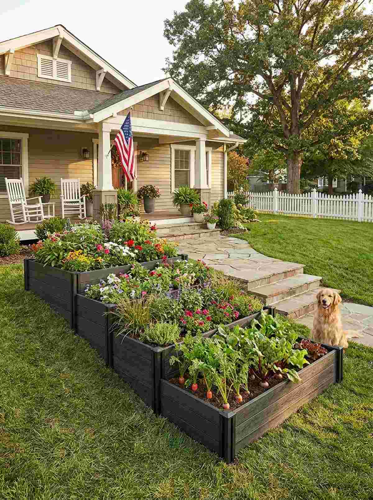 tiered staircase arrangement