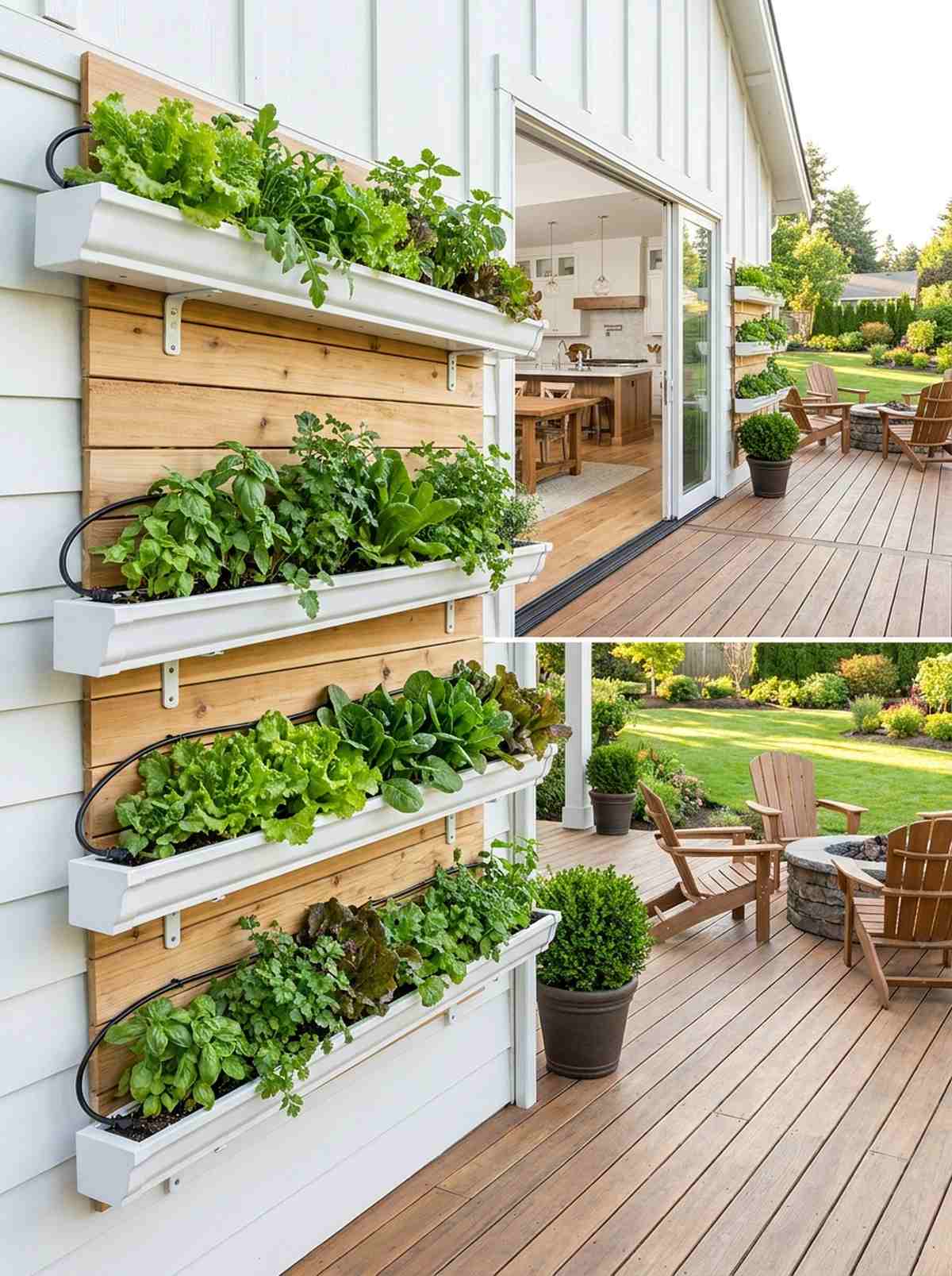wall mounted gutter gardens