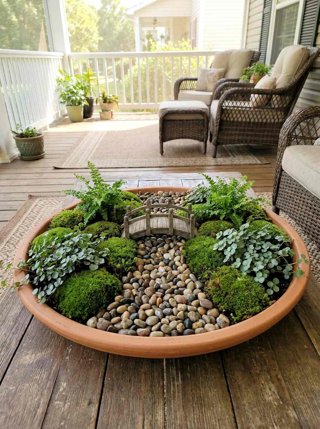 woodland stream with pebble bed
