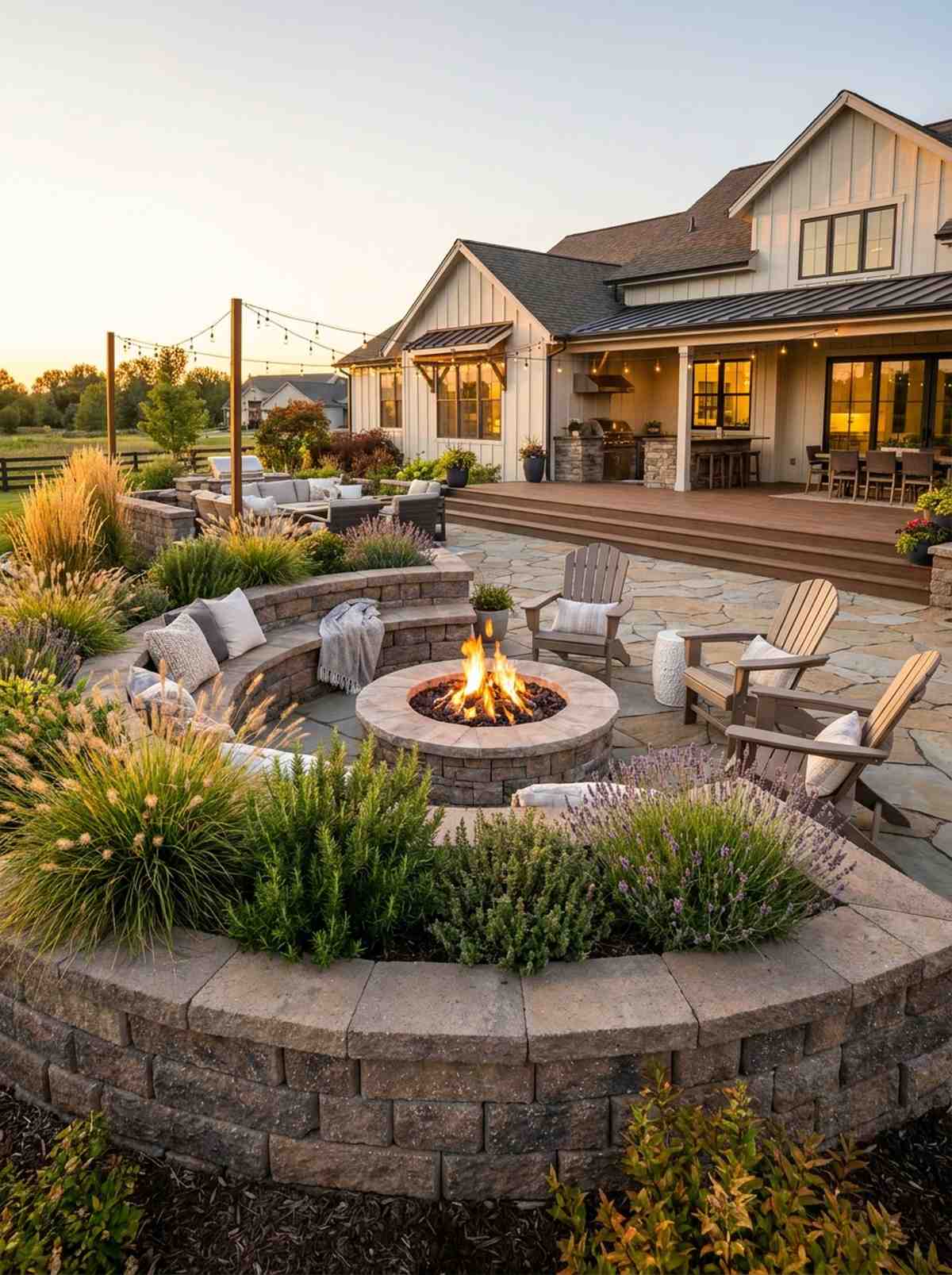fire pit planter surrounds