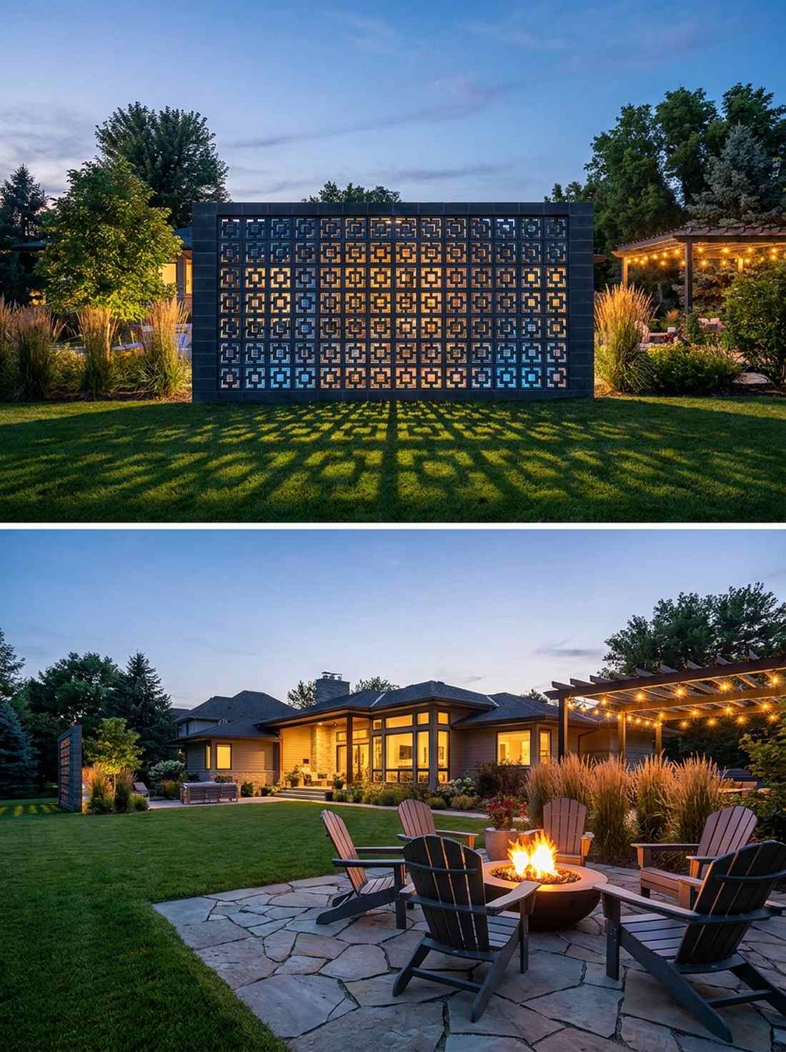backlit concrete screen panels