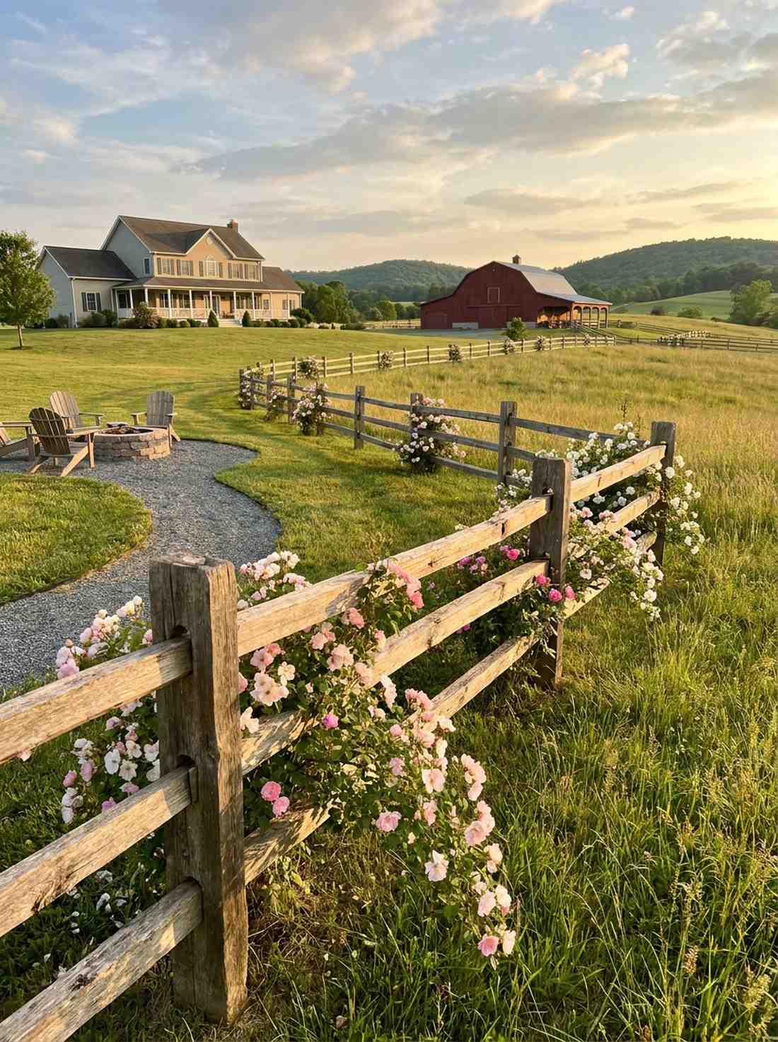 split rail fence boundary