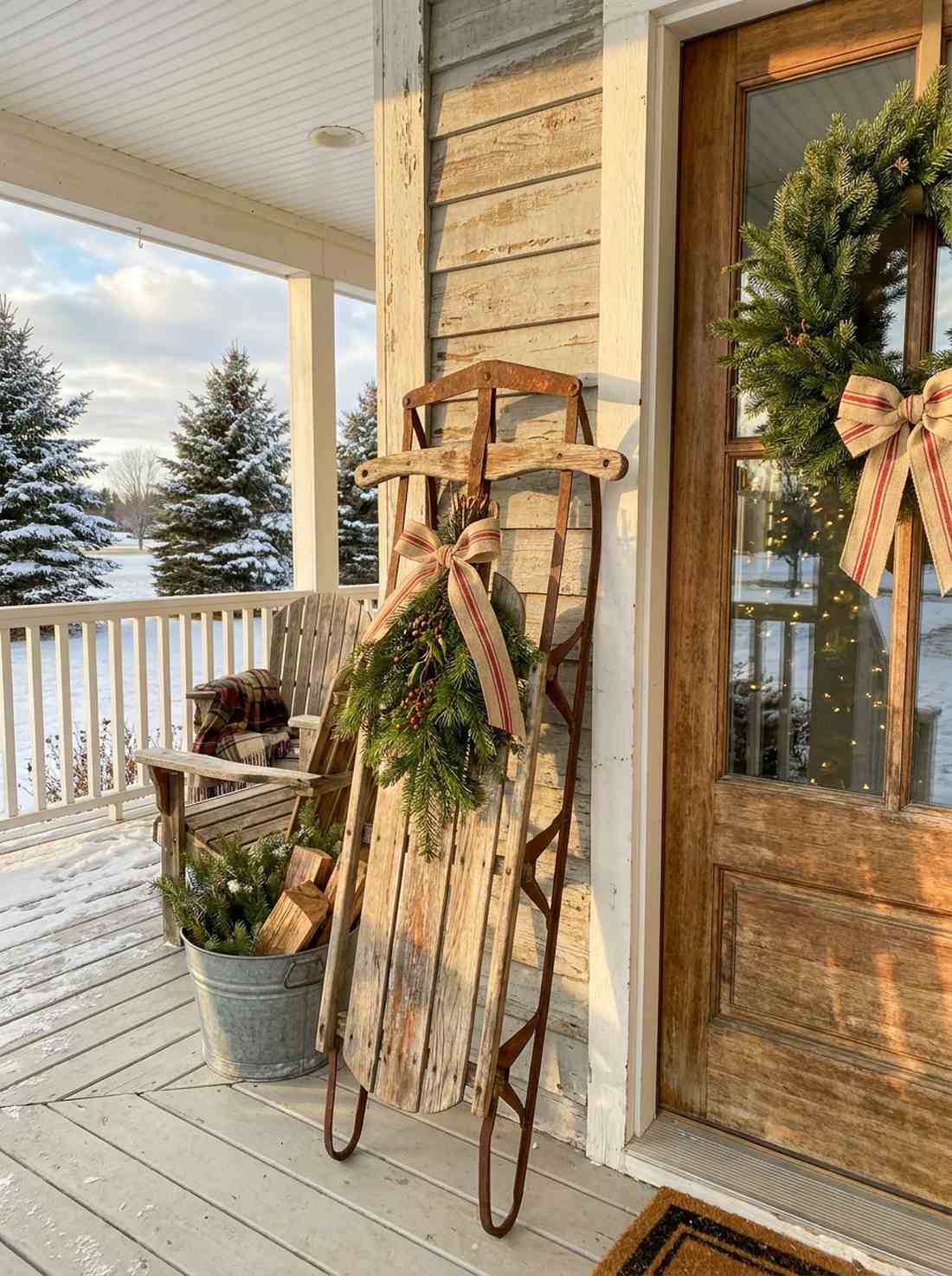 antique sled displays