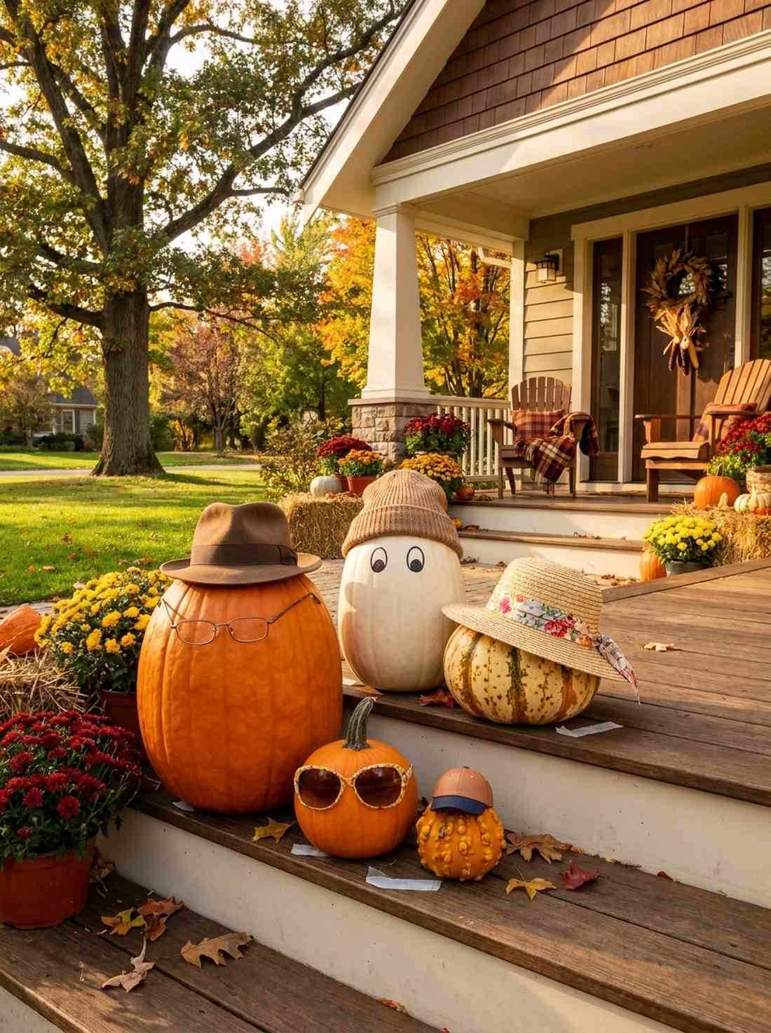 family pumpkin portrait