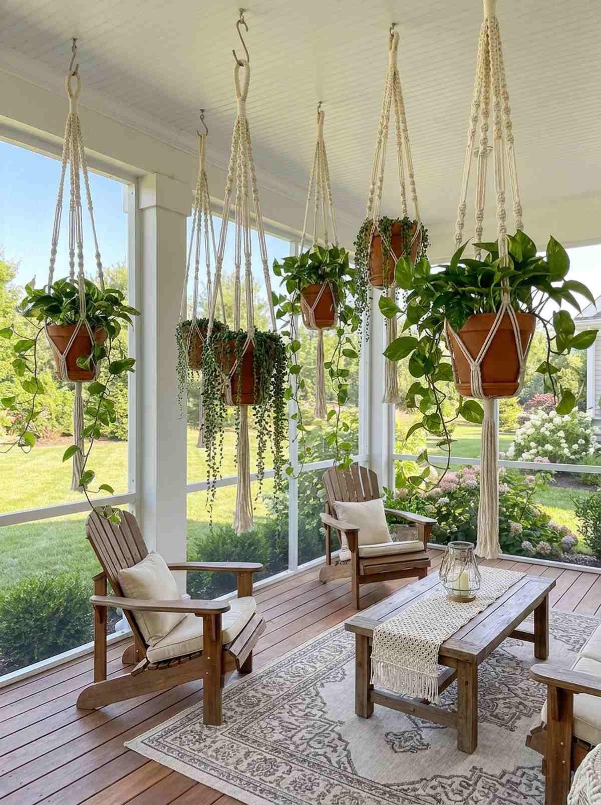 hanging macrame plant holders