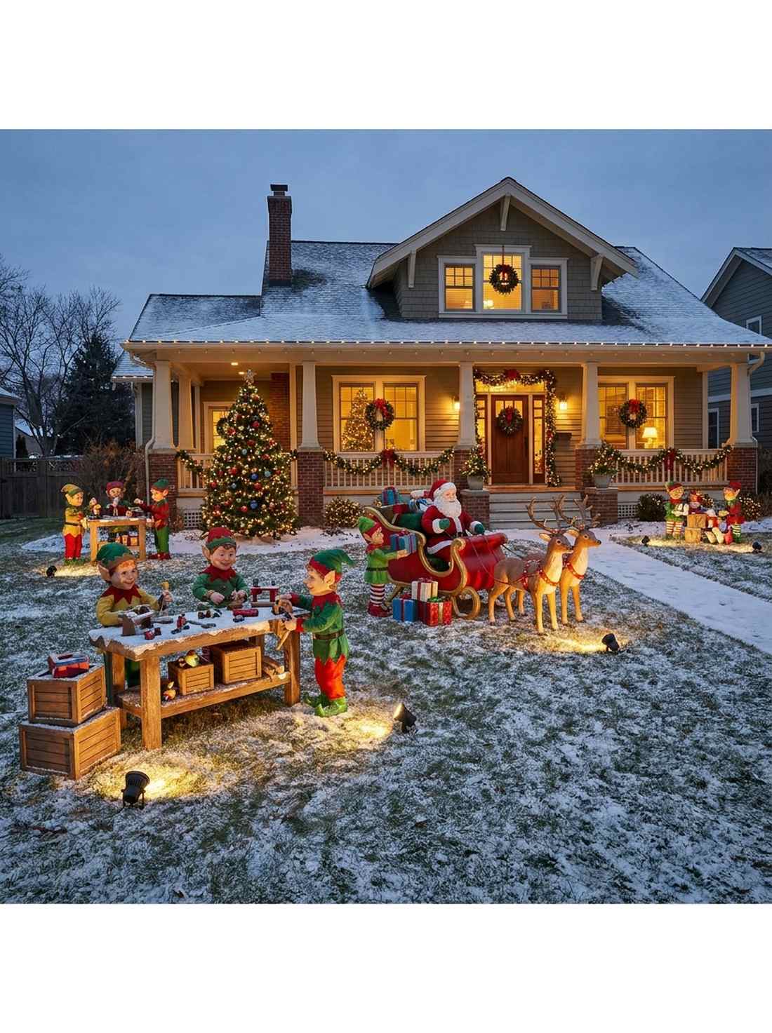 santa workshop scene