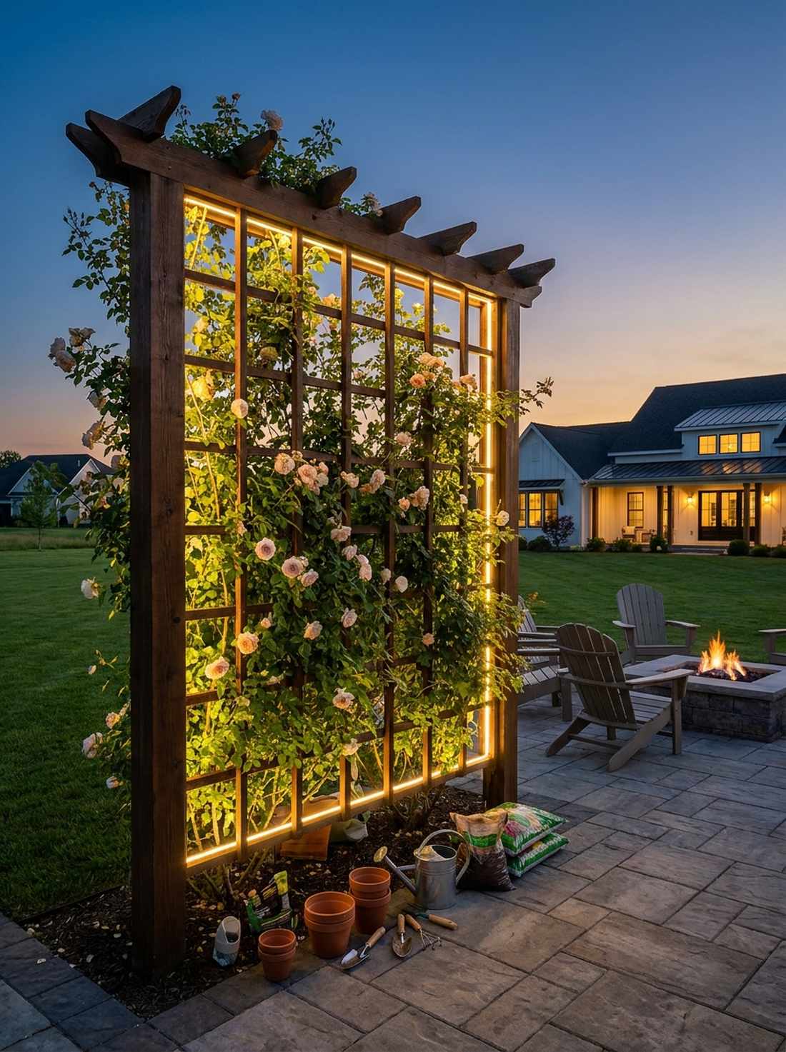 trellis integrated led strips
