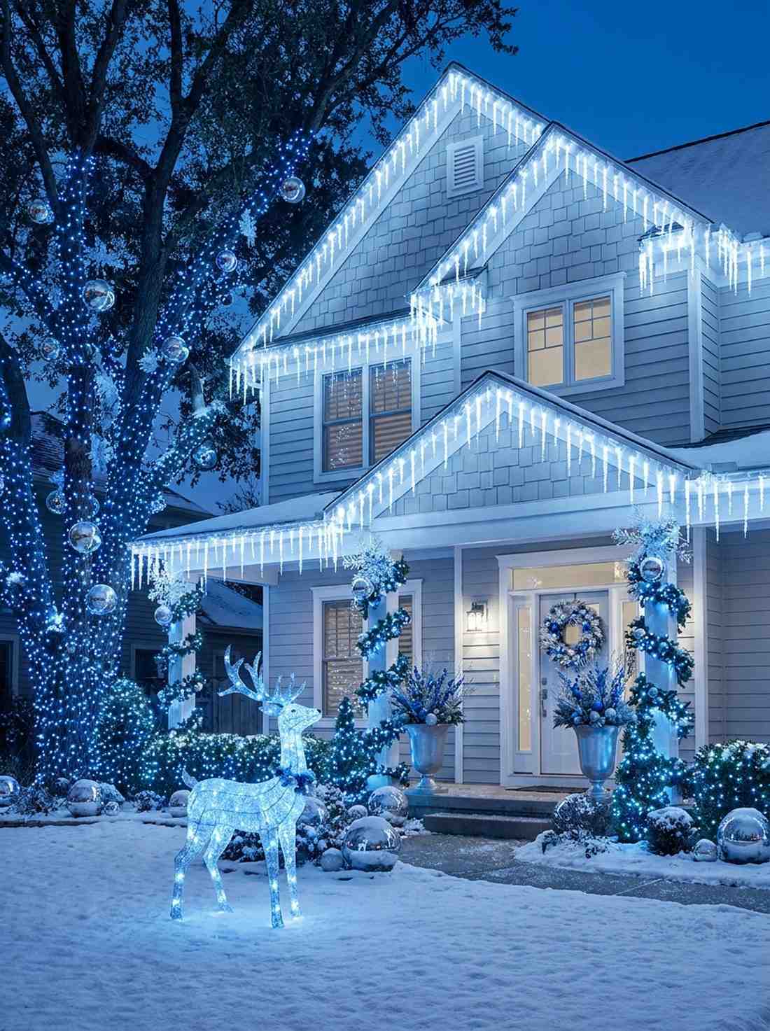 blue and silver frost