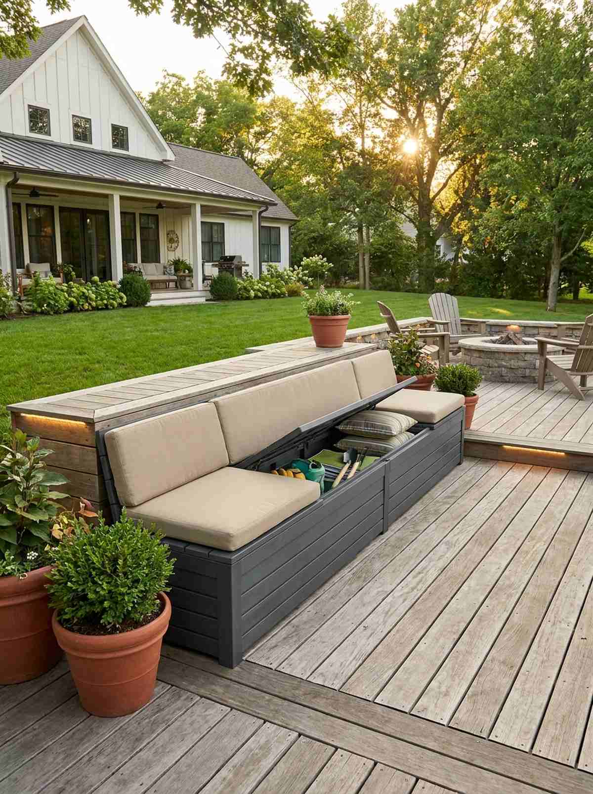 built in seating storage