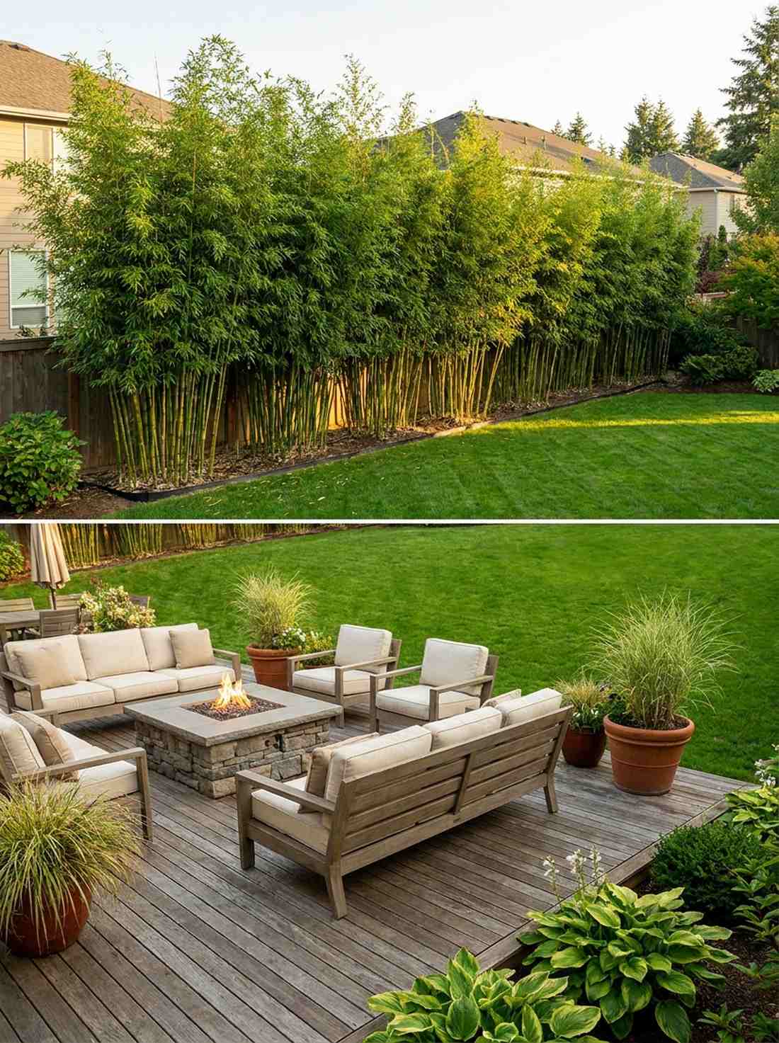 living bamboo screens