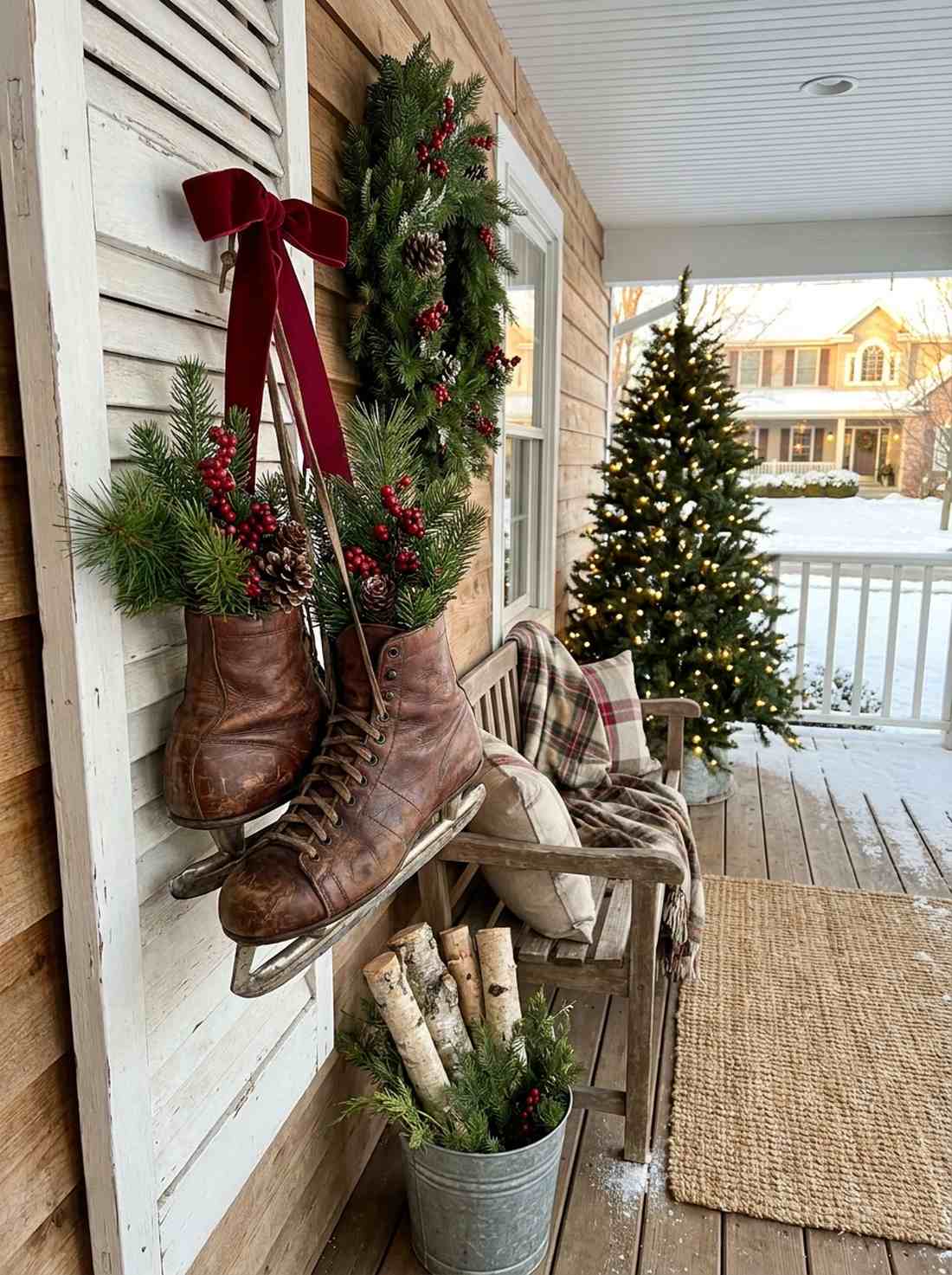 vintage ice skate wall displays