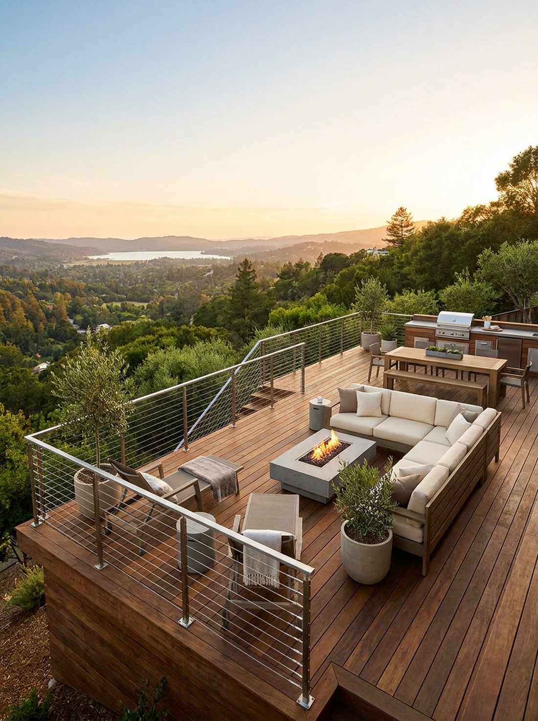 horizontal cable railings