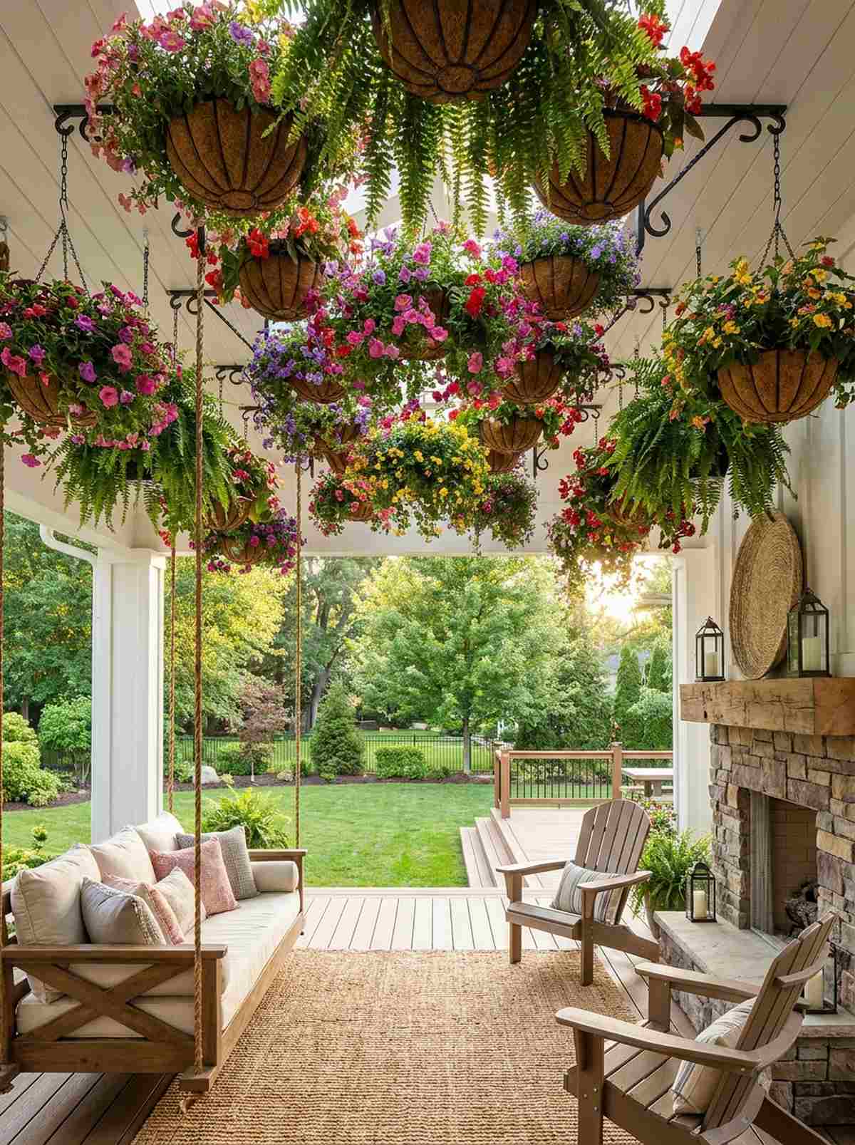 overhead hanging layers