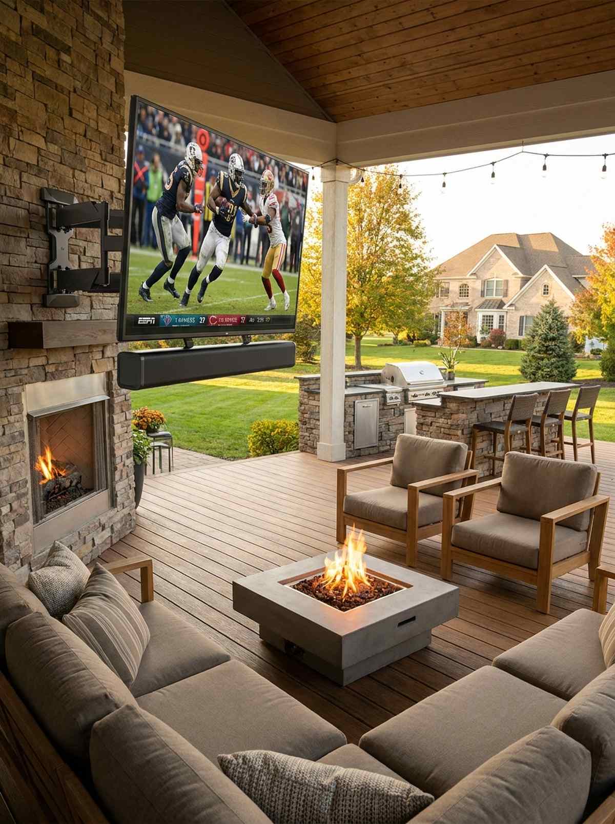 outdoor television installation
