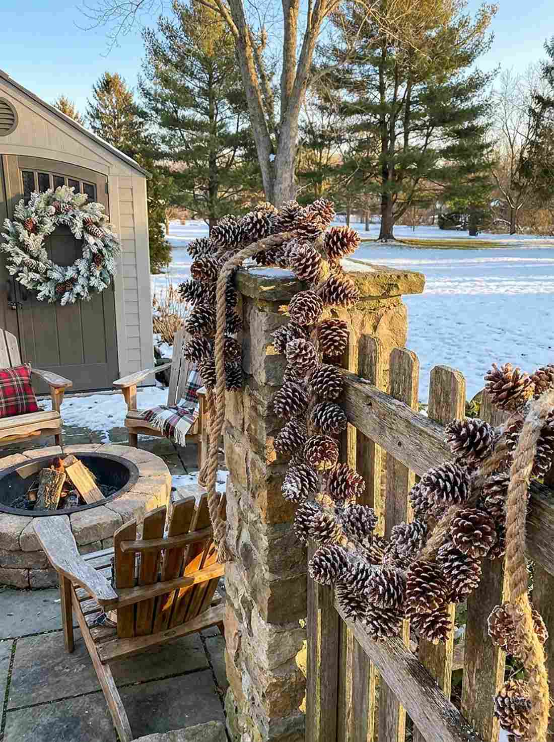 pinecone garland swags