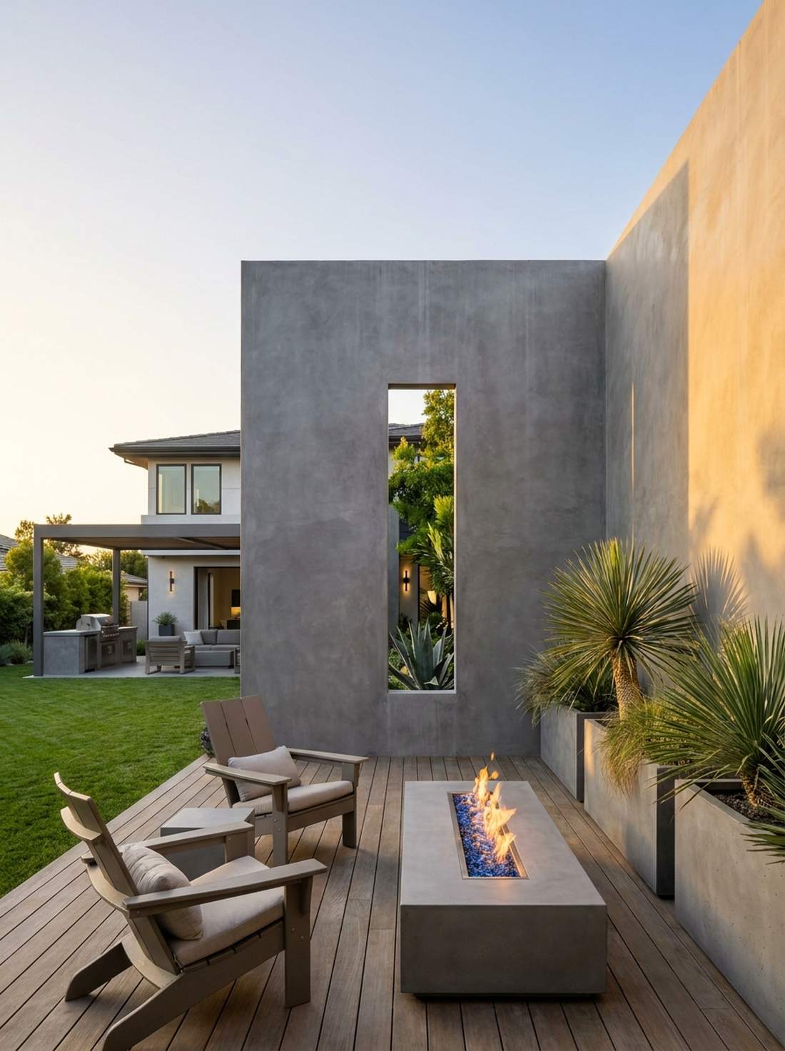 poured concrete privacy walls